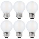 Lâmpadas Sunaiony Frosted Globe 4W E26 2700K, pacote com 6