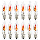 Lâmpadas SUNSGNE Christmas Flicker Flame C18 E12 1W 120V