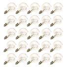 Lâmpadas SUNSGNE Clear Globe G40 5W E12/C7, pacote com 25