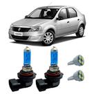 Lâmpadas Super Branca H8 12V 35W 4300K Logan 2007 A 2014 T10 Lâmpadas Super Branca H8 12V 35W 4300K Logan 2007 A 2014 T10