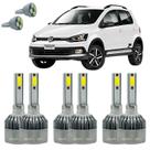 Lâmpadas Super Led CrossFox 2015 A 2017 Kit Farol E Milha C6