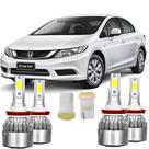 Lampadas Super Led Farol Baixo Milha Civic 2014-2016 6000k