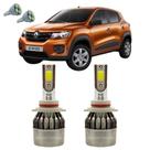 Lâmpadas Super Led Farol De Milha Renault Kwid 2017 A 2019 6000k C/ Pingo T10 Led