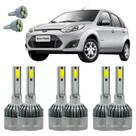 Lâmpadas Super Led Ford Fiesta 2007 A 2011 Kit Farol E Milha