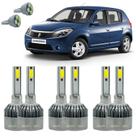 Lâmpadas Super Led Sandero 2015 Em Diante Kit Farol E Milha