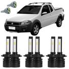 Lâmpadas Ultra Led Alto Baixo Milha Fiat Strada 96/08 + T10