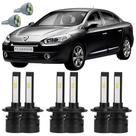 Lâmpadas Ultra Led Alto Baixo Milha Renault Fluence + T10