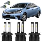 Lâmpadas Ultra Led Alto Baixo Milha Toyota Corolla + T10