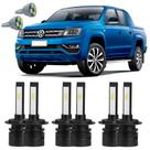 Lâmpadas Ultra Led Alto Baixo Milha VW Amarok + Pingo T10