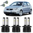 Lâmpadas Ultra Led Alto Baixo Milha VW Polo 2001 A 2014 Lâmpadas Ultra Led Alto Baixo Milha VW Polo 2001 A 2014