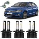 Lâmpadas Ultra Led Alto Baixo Milha VW Polo 2018 Em Diante