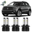 Lâmpadas Ultra Led Alto Baixo Milha VW T-Cross + T10