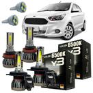 Lâmpadas Ultra Led Ford Ka 2015 Em Diante Alto Baixo Milha