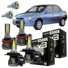 Lâmpadas Ultra Led GM Corsa Classic Alto Baixo Milha T10 Led