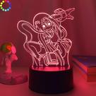 Lámpara 3D de Anime Tsuyu Asui Luz Nocturna LED 5V con Batería