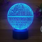 Lámpara 3D Xdorra Estrella de la Muerte Decoración para Dormitorio Regalo Star Wars