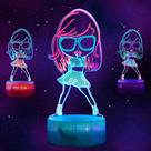 Lámpara CEEREE Taylor Luz Nocturna 3D con 7 Colores RGB y Control Remoto