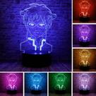 Lámpara chenshiyan Saiki K Ilusión Óptica 3D LED 7 Colores 5V