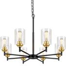 Lámpara de Araña Sucolite 33.5" 8 Luces Estilo Moderno Rústico en Negro Lámpara de Araña Sucolite 33.5" 8 Luces Estilo Moderno Rústico en Negro