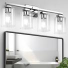 Lámpara de baño BesLowe de 4 luces en cromo para tocador