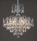 Lámpara de Cristal Moderna de Cromo Q&S con 6 Luces
