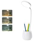 Lámpara de Escritorio LISTOCASA con Control Táctil, 3 Modos de Color y Soporte para Bolígrafo y Teléfono