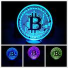 Lámpara de mesa con luz nocturna 3D de signo de Bitcoin Molly Hieson