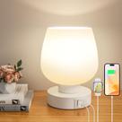 Lámpara de Mesa Táctil Seealle con Puertos USB C y A, Regulable en 3 Niveles Lámpara de Mesa Táctil Seealle con Puertos USB C y A, Regulable en 3 Niveles