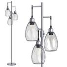 Lámpara de Pie Regulable Nintiue 178cm 3x800LM LED Gris
