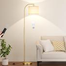 Lámpara de Piso Arco Ambimall 160cm Dorada con Control Remoto y Regulable