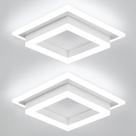 Lámpara de Techo LED EIDISUNY 32W 27x27x9 cm Blanco Frío 110V