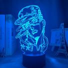 Lámpara KLAJHHSSSSSSSSS JoJo 3D LED con luz nocturna cambiable de color