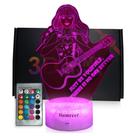 Lámpara LLAMEVOL 3D Luz Nocturna RGB con Control Remoto y Frases de Taylor