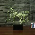 Lámpara Nocturna 3D Ilusión Kit de Batería FLRXHK con Control Remoto USB LED táctil