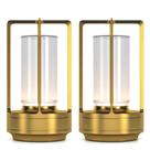 Lámpara Portátil Recargable LED Sin Cable HAPYGI Set de 3 Colores Oro