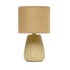 Lámpara Simple Designs LT1138-TAN Mini de Cerámica Pastel Tan de 28 cm