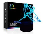 Lámpara Ticent Ilusión 3D Hockey con Luz Nocturna LED de 7 Colores