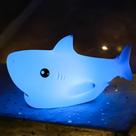 Lámpara ZKLiLi Tiburón Luz Nocturna Recargable de 7 Colores con Control Táctil