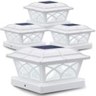 Lámparas Solares para Tapas de Poste SIEDiNLAR 8 LED 2 Modos de Color Paquete de 4 Lámparas Solares para Tapas de Poste SIEDiNLAR 8 LED 2 Modos de Color Paquete de 4