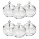 Lamparina de Vidro Redonda Com Pavio Para Mesa de Jantar Restaurante 6 Peças