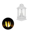 Lamparina Decor Lampião Branca Artificial Led 13cm C/ Bateria