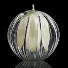 Lamparina Em Cristal Murano Pérola - São Marcos 10cm Lamparina Em Cristal Murano Pérola - São Marcos 10cm
