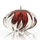 Lamparina Em Cristal Murano Vermelho - São Marcos Lamparina Em Cristal Murano Vermelho - São Marcos