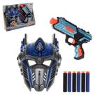 Lança Dardo Masked Shooter DartZ Transformers Com 6 Dardos e Mascara Robo Art Brink