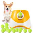 Lançador automático de bolas para cães MEKAPLE com 15 mini bolas de tênis