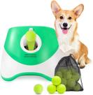 Lançador automático de bolas para cães MEKAPLE com 15 mini bolas de tênis