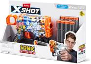 Lançador x-shot - skins - menace - sonic - 8 dardos - candide