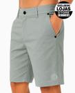 (LANÇAMENTO) Bermuda Cyclone Hibrida Stretch Surfer Termo Logo - CINZA CLARO