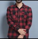 Lançamento Camiseta Masculina Xadrez Flanelada Com Bolsos Manga Longa Premium