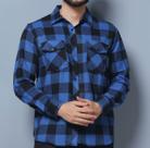 LANÇAMENTO Camiseta Xadrez Flanelada Manga Longa Com Bolsos Premium